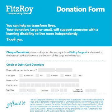 Single donation form